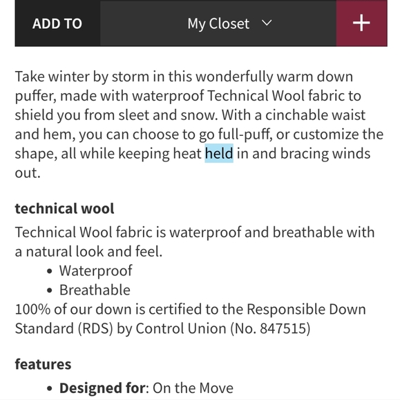 NWT Lululemon Wunder Puff Jacket 8, sadly did not fit me, - Picture 16 of 16